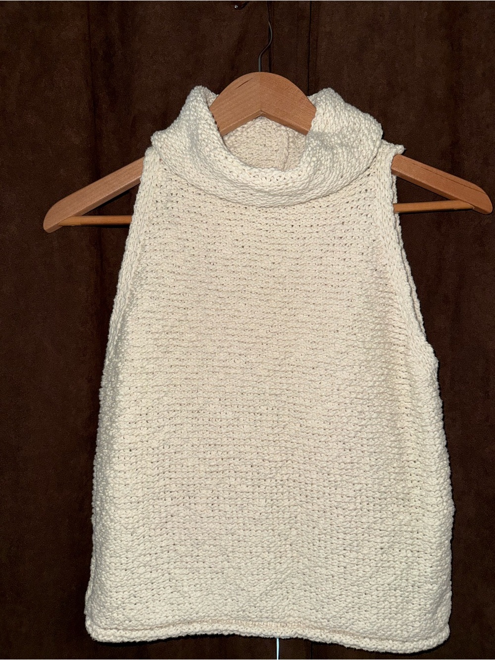 Pilcro anthropology Cream Sleeveless Cowl Neck Sweater